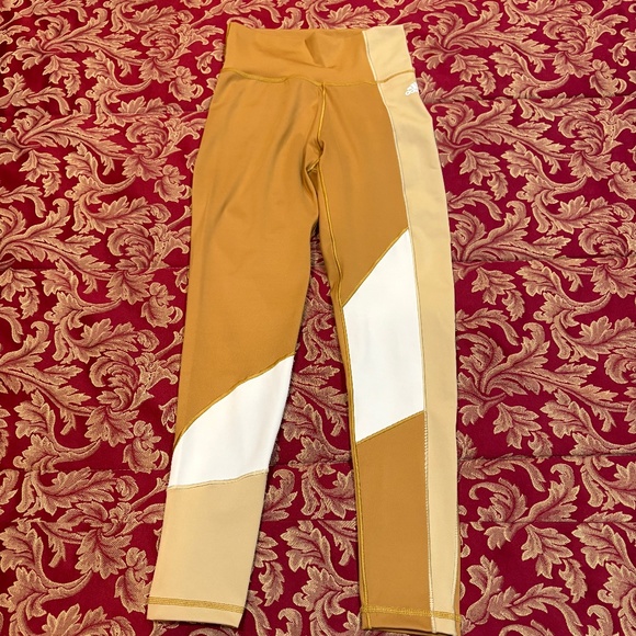 Adidas Leggings Gold & Yellow Women's S - Picture 1 of 6